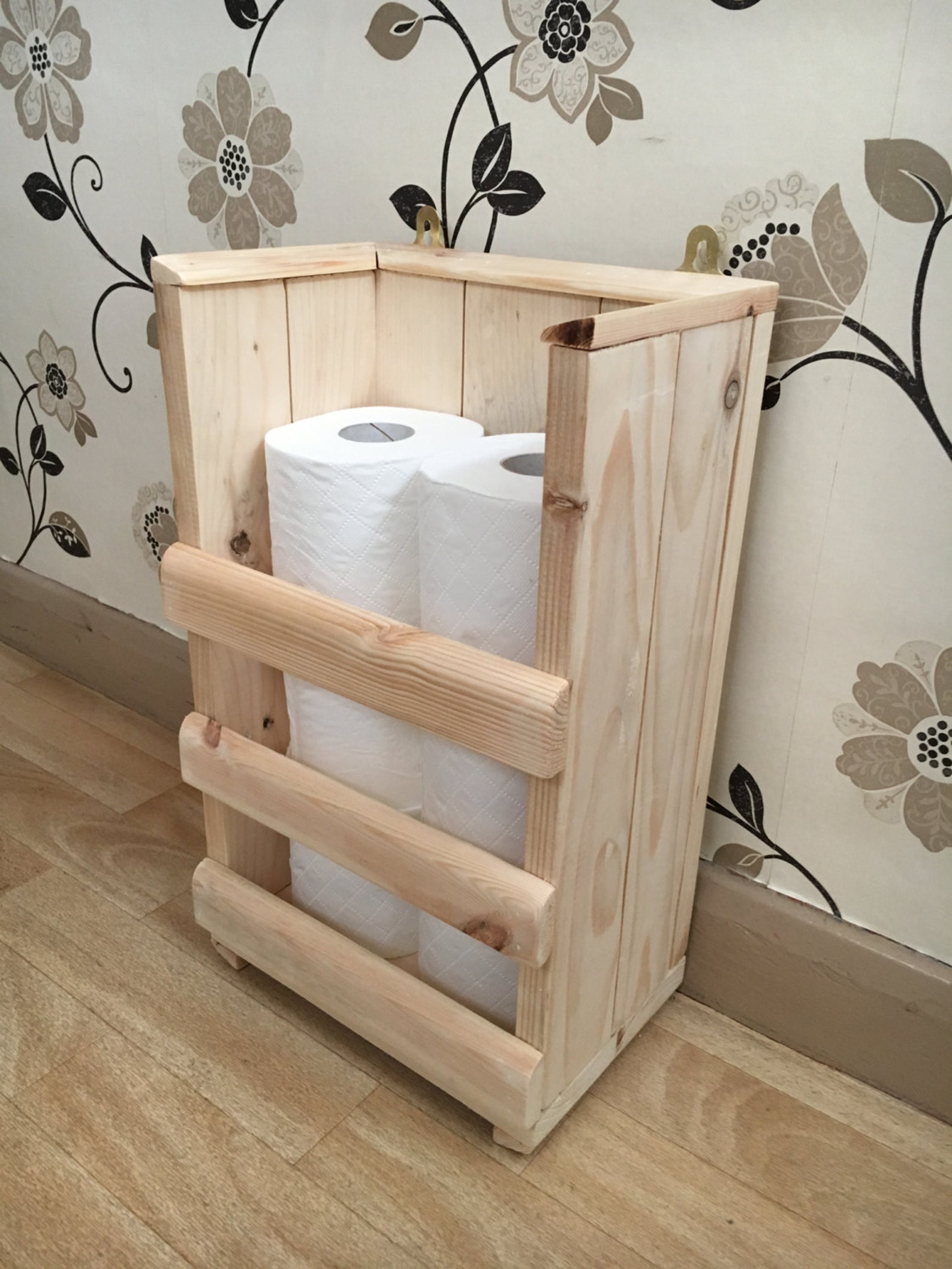Toilet Roll Storage Reclaimed Wood Bathroom Storage Hand Etsy