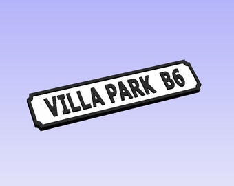 VILLA PARK B6 vintage style sign Great for ASTON VILLA football fans