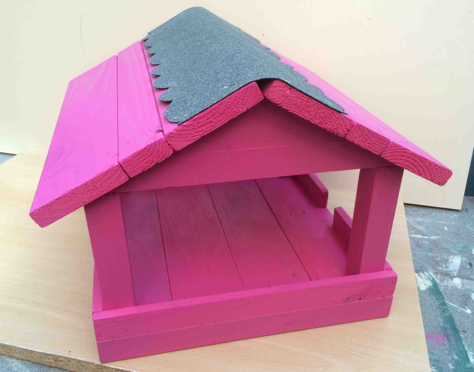 Garden Bird Feeder Table Hand Made and Painted in Pastal Etsy UK