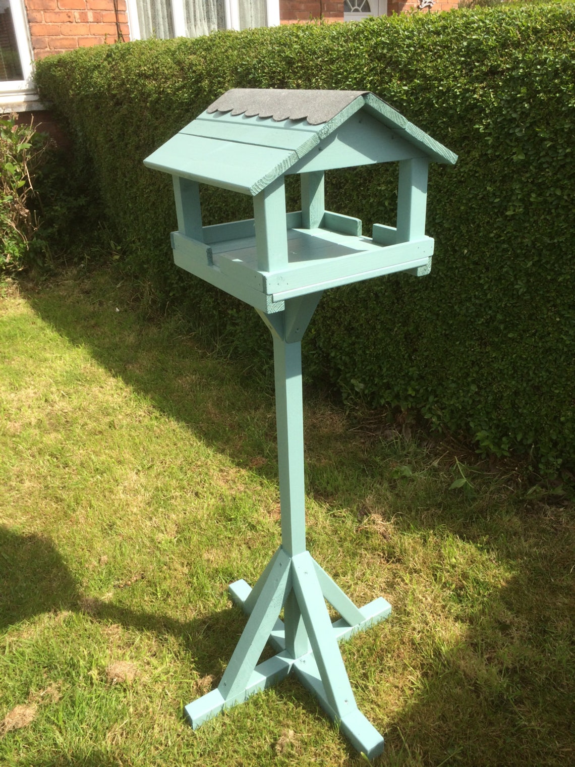 Garden Bird Feeder Table Hand Made in Seagrass Colour Etsy UK