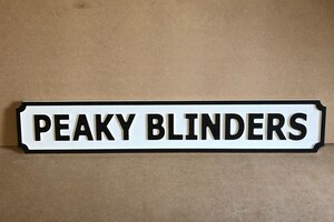 Plaque Murale "Par Ordre Des Peaky Blinders" En Métal Vintage - 20x15 Cm, Fixations Incluses - Déco Bar, Cave, Pub