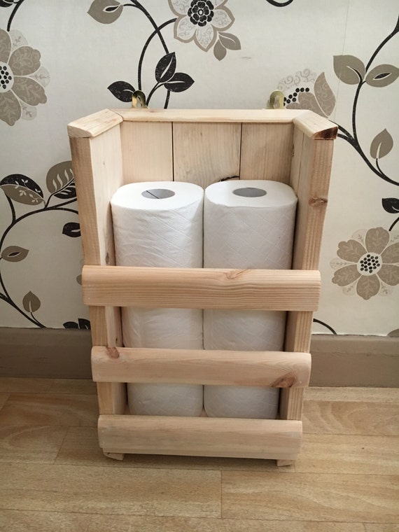 Toilet Roll Storage Reclaimed wood bathroom storage hand Etsy