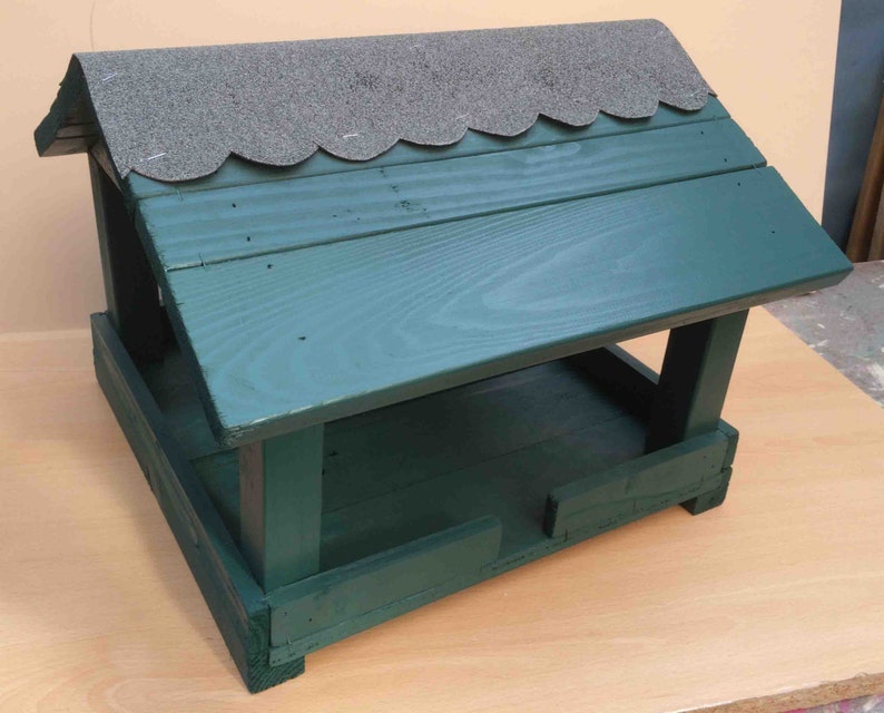 Garden Bird Feeder Table Hand Made And Painted In Pastal Etsy