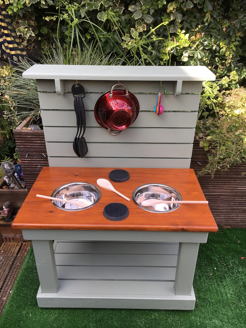 Mud Kitchen With Hobs Children's Outdoor Play Furniture Etsy UK