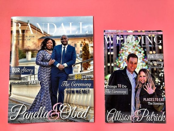 8x10 Full Size Magazines Wedding Program Wedding Invite Etsy