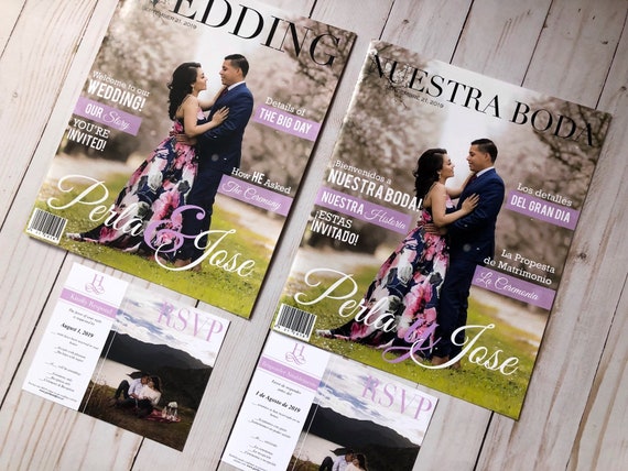 Wedding Magazine Invitation Designed And Printed Photo Etsy