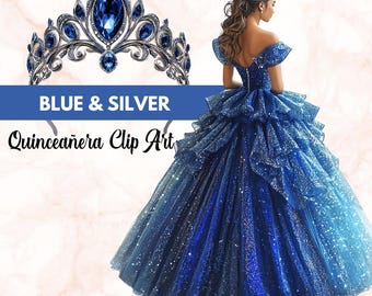 sachin and babi light blue dress Winter Wonderland Quinceañera Dress Clipart: Blue Snowflake Gown (PNG)