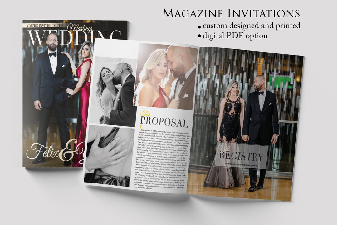 Minimalist Wedding Invitation Magazine Editable Minimalist Wedding