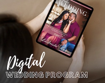 Wedding Magazine Program- Custom Wedding Magazine - Instant Download -Editable Template- INSTANT DOWNLOAD