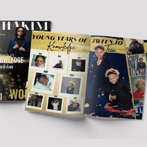 Template-Birthday Boy Magazine Cover, Birthday Magazine, Birthday Invite-EDIT YOUR OWN