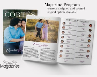 Romantic Wedding Program-Magazine Wedding Program