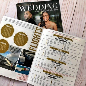Wedding Welcome Bag Magazine & Timeline, Wedding Weekend Timeline Printable, Wedding Order of Events Template, Instant Download