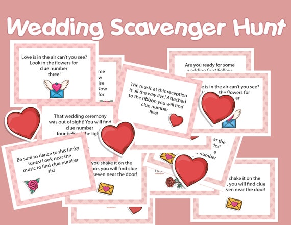 Wedding Day Scavenger Hunt for Kids Kids Wedding Activities | Etsy ...