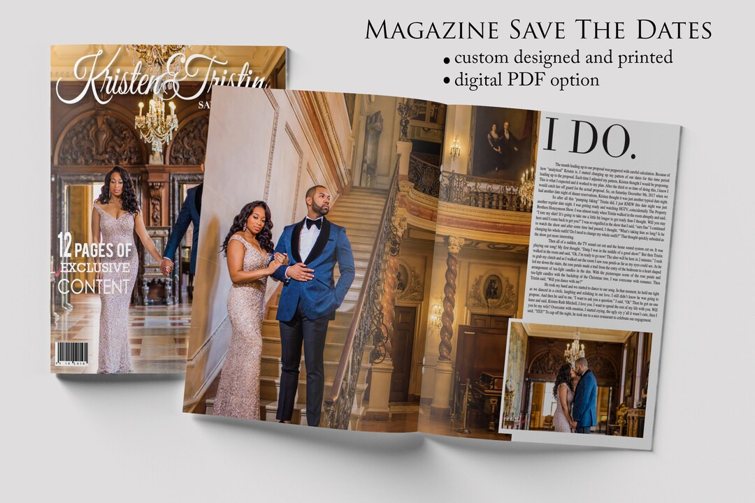 Minimalist Wedding Invitation Magazine Editable Minimalist Wedding