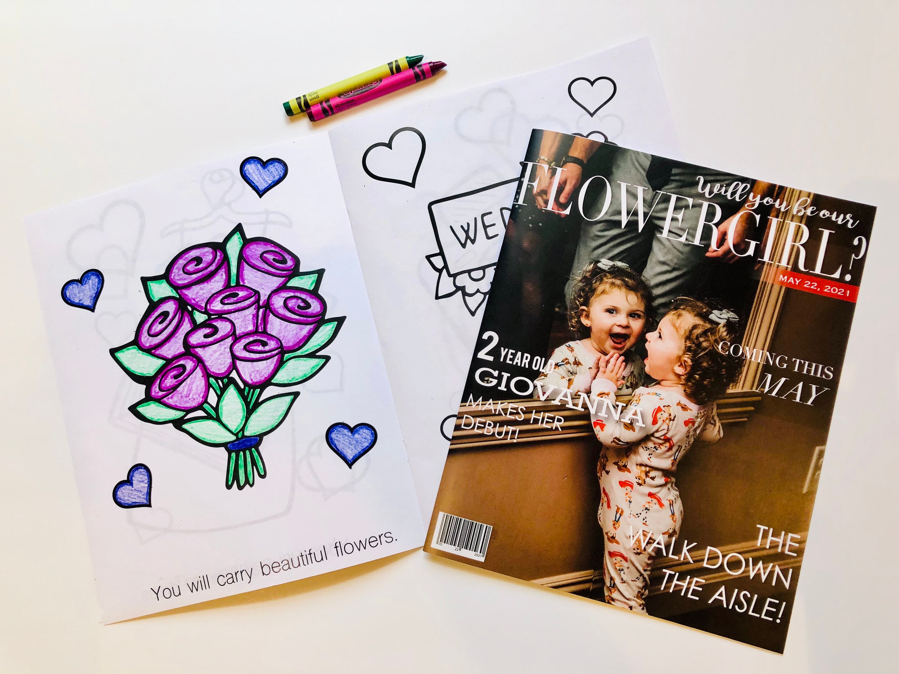 Download Will You Be My Flower Girl Coloring Book Etsy