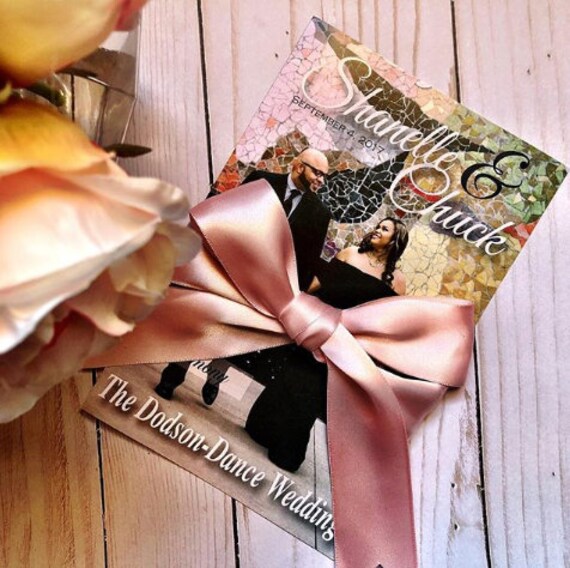 Wedding Magazine Programs Designed And Printed Pink Program Etsy