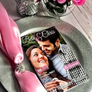 Minimalist Wedding Magazine Program Template | Editable Minimalist Wedding Program | Modern Wedding Program| Photo Wedding Program