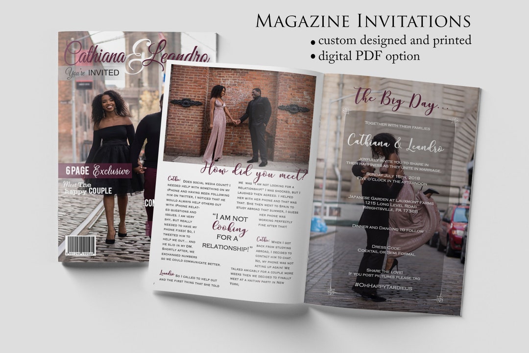 Minimalist Wedding Invitation Magazine Editable Minimalist Wedding