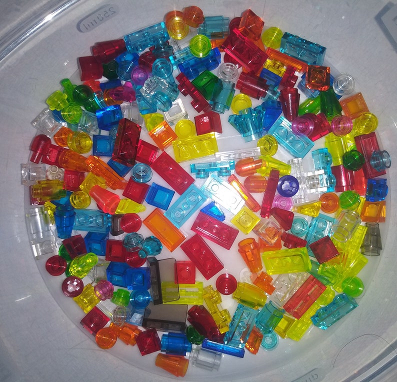 LEGO® Translucent 200 Small Pieces Random Mixed Color Used | Etsy