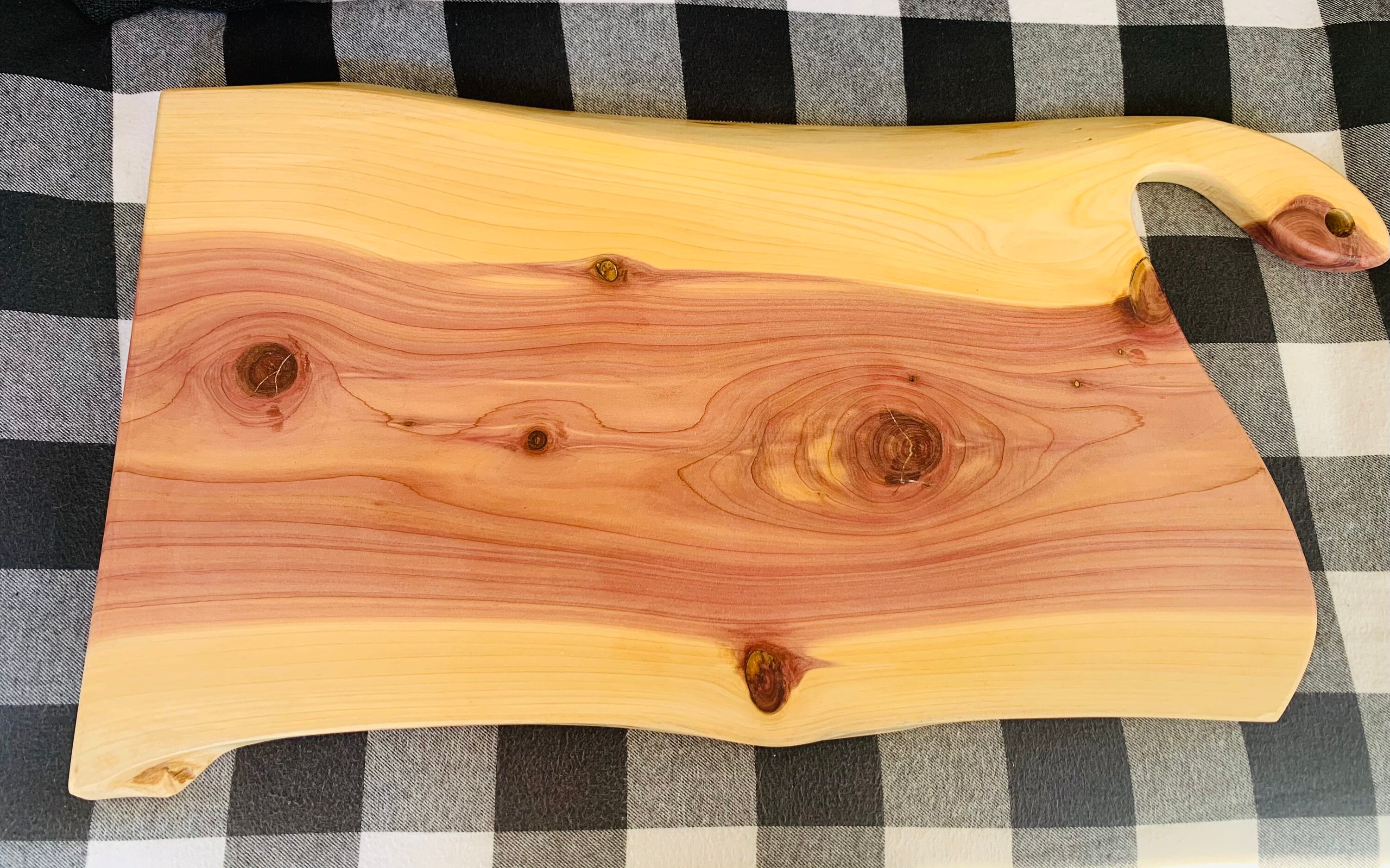 Cedar Charcuterie Board with Live Edge Etsy