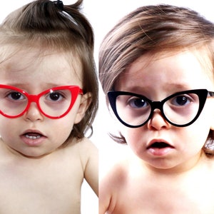 KD3137 Cateye Baby infant toddlers Age 0-24 months clear lens dorky Glasses kids sunglasses boys girls 0-2 years old