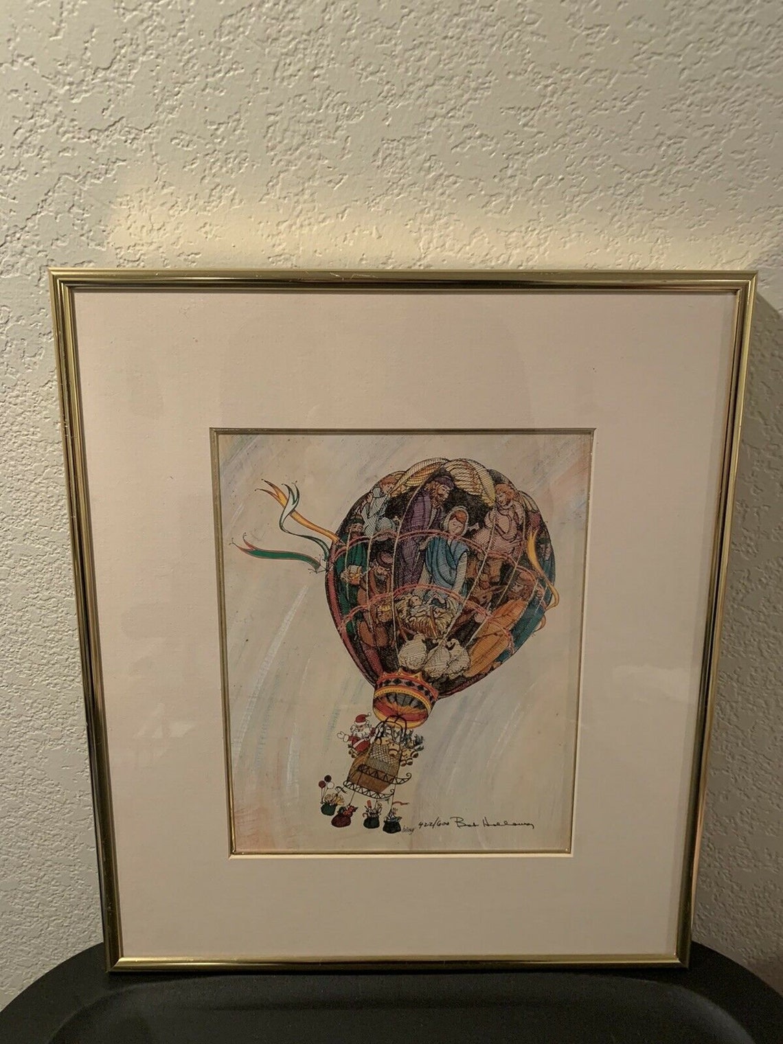 BOB HOLLOWAY Encadré Signé et Numéroté Nativity Balloon Scene | Etsy