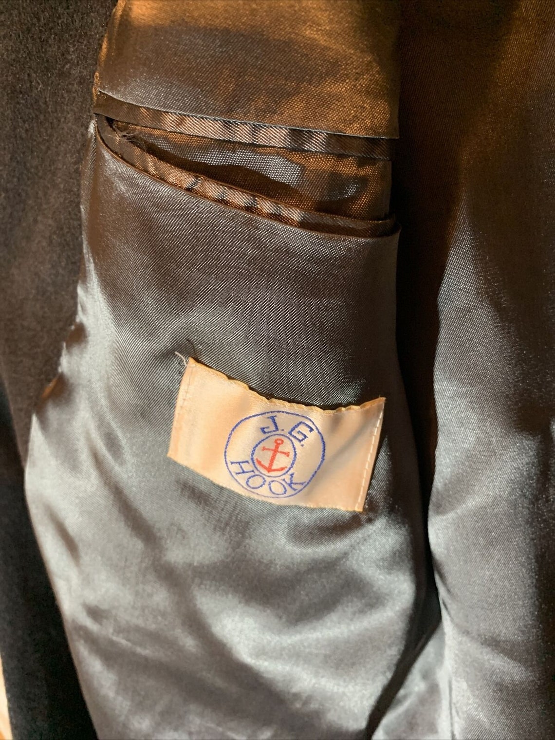 Mens Vintage J. G. Hook Wool And Cashmere Blend Long Coat Etsy