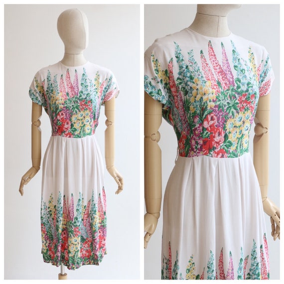 Vintage 1940's dress original 1940's cotton dress