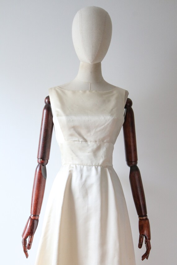 Vintage 1960's Cream Silk evening gown vintage 19… - image 6
