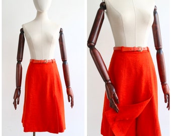Vintage 1960's vibrant orange deadstock skort UK 8 US 4 orignal 1960s 1960s skort 1960s skirt vintage skort vintage skirt 1960s fashion