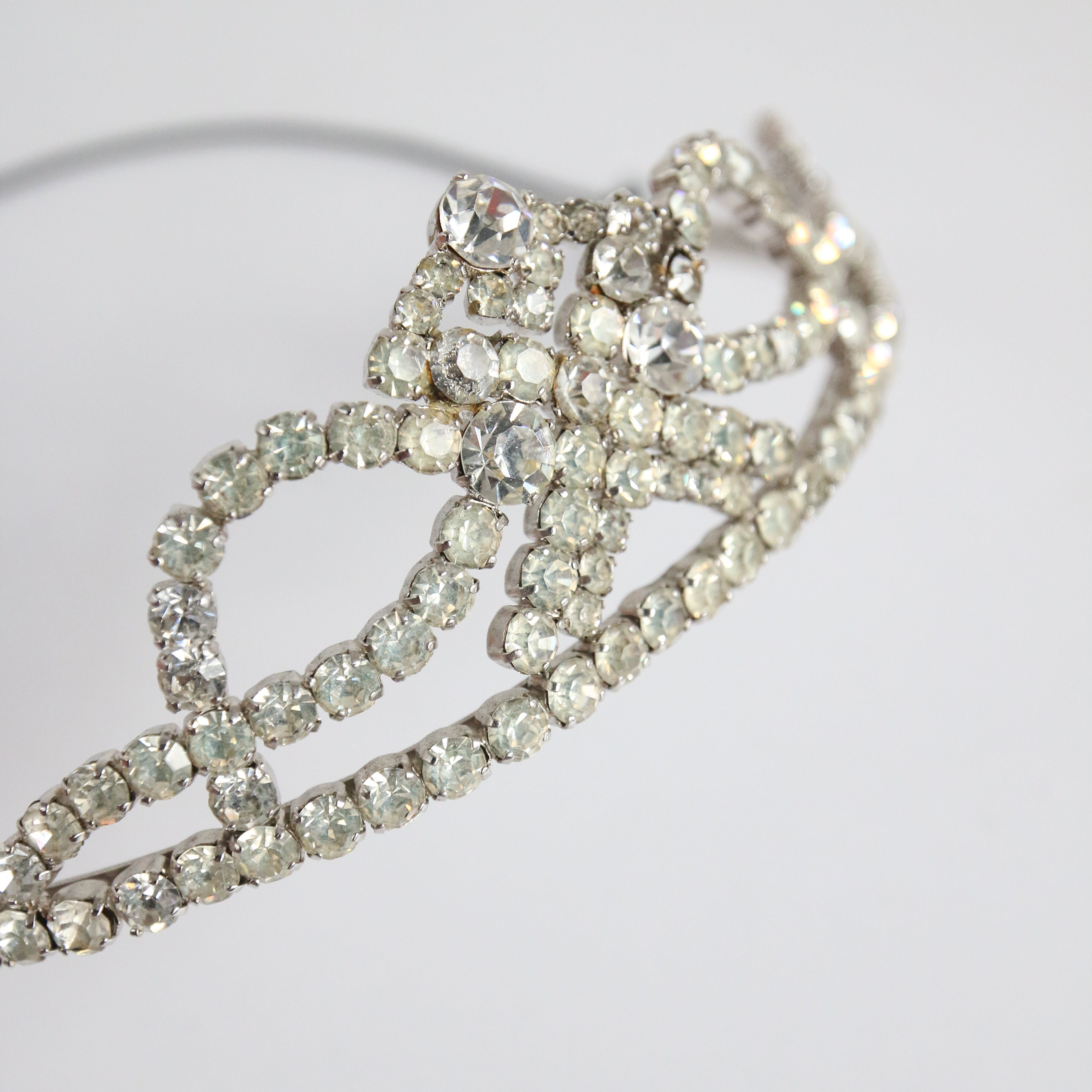 1950 年代のヴィンテージ ティアラ、1950 年代のシルバー ライン