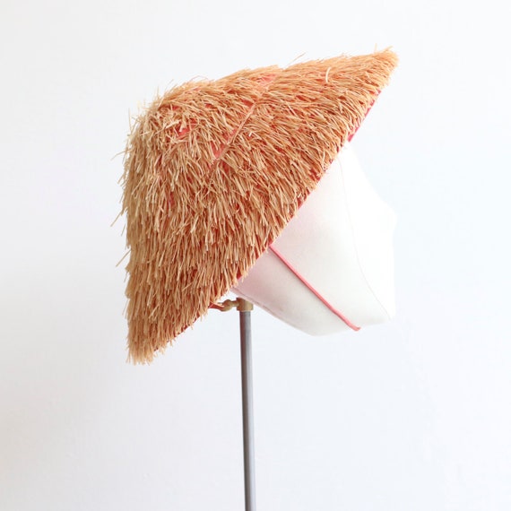 Vintage 1950's sun hat vintage 1950's straw hat or