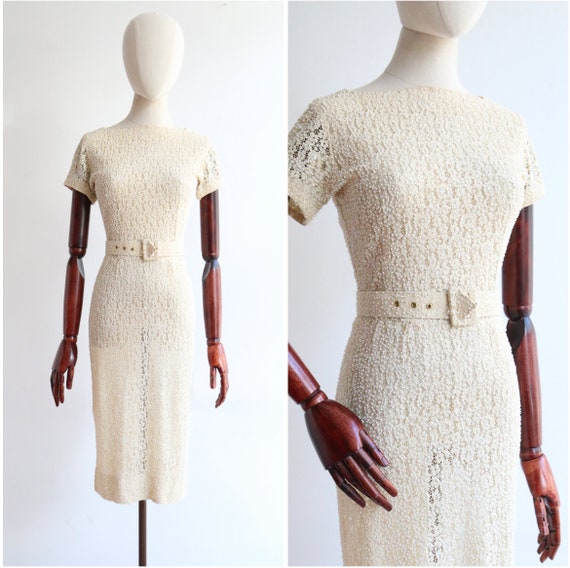 Cream lace dress best sale uk