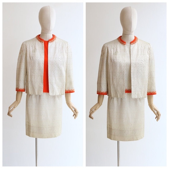 Vintage 1960's Norman Hartnell Suit vintage 1960's