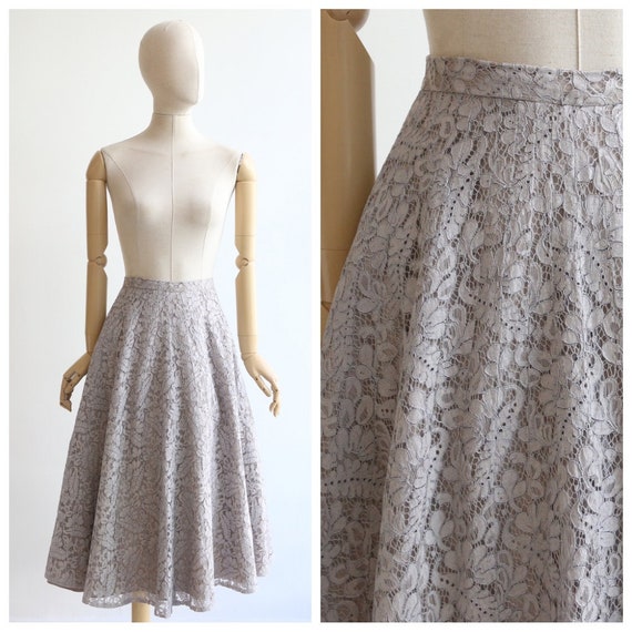 Vintage 1950's skirt vintage 1950's lace skirt ori