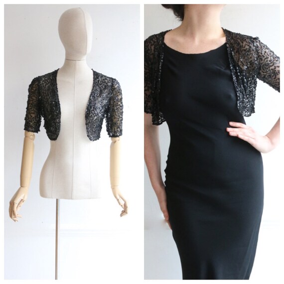 Vintage 1930's Sequin Jacket Original 