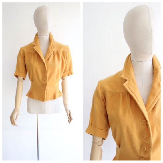 Vintage 1940's Blouse 1940's wool blouse 1940's re