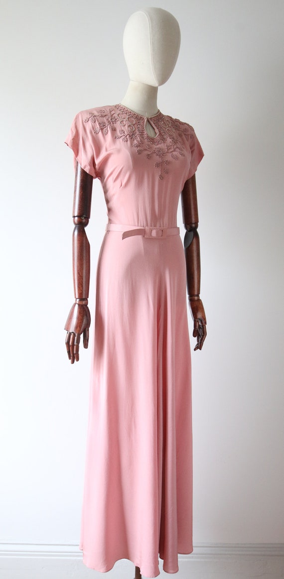 1940's Pink Silk Slip Dress