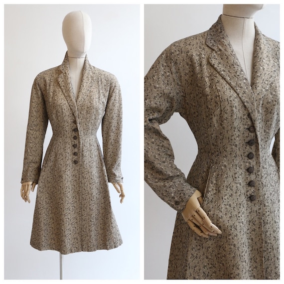 Vintage 1950's coat vintage 1950's gabardine coat