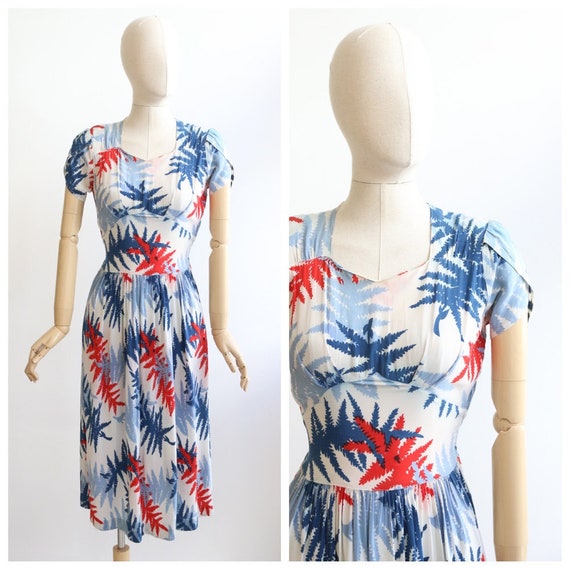 Vintage 1940's Dress vintage 1940's silk dress ori