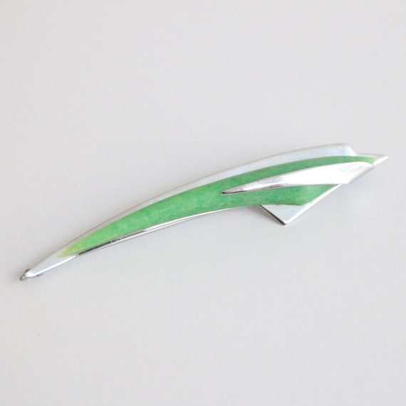 Vintage 1930's Jadette Chrome Art Deco Brooch 1930