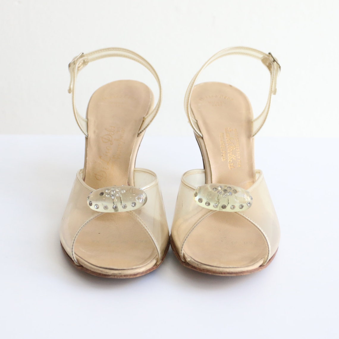 1950's Clear Lucite Open Toe Peep Toe Slingback Heels - Etsy