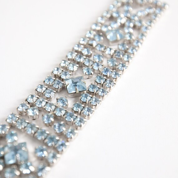 特価商品  1950's Vintage Ice Bracelet Statement Rhinestone Blue アクセサリー