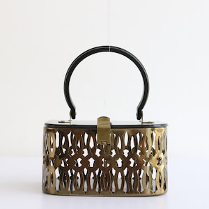 Vintage 1950&#39;s miniature lattice & lucite box bag 1950s lucite bag vintage lucite bag 1950s miniature bag vintage miniature bag fifties