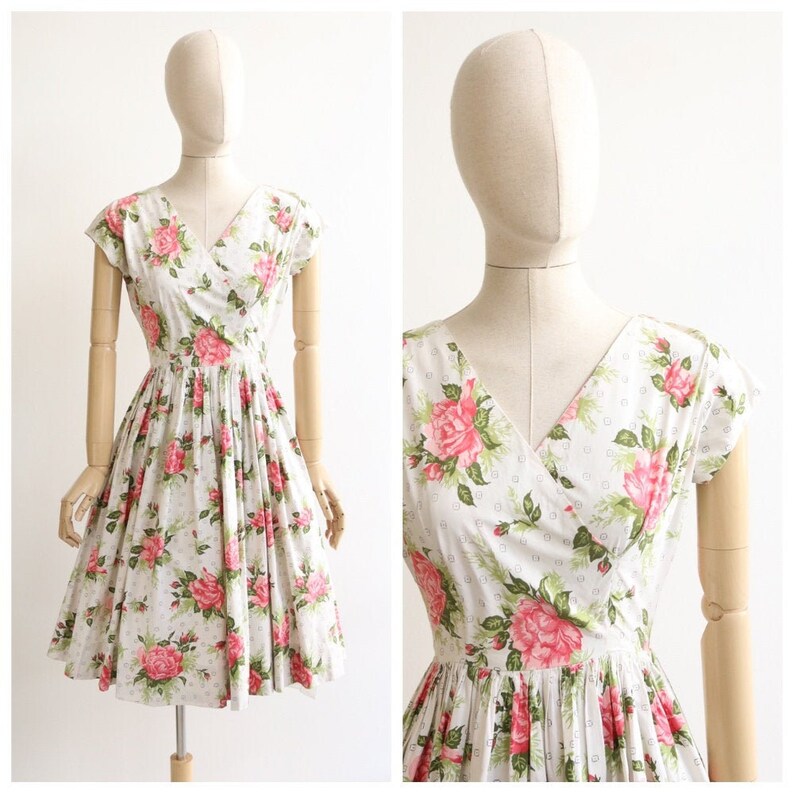 1950 floral dress