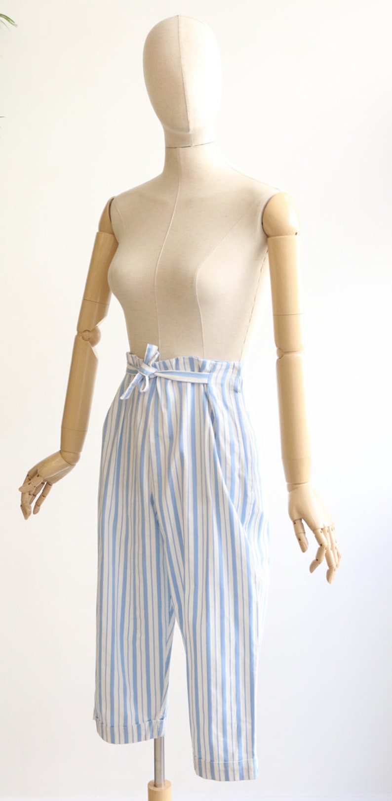 Vintage 1950/'s Capri pants vintage 1950/'s high waisted capris 1950/'s pinstripe pedal pushers 1950/'s fashion original 1950s cotton capri UK 8