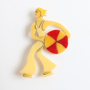 Vintage 1920&#39;s novelty celluloid brooch 1920s brooch novelty brooch vintage brooch vintage novelty brooch twenties brooch flapper fashion