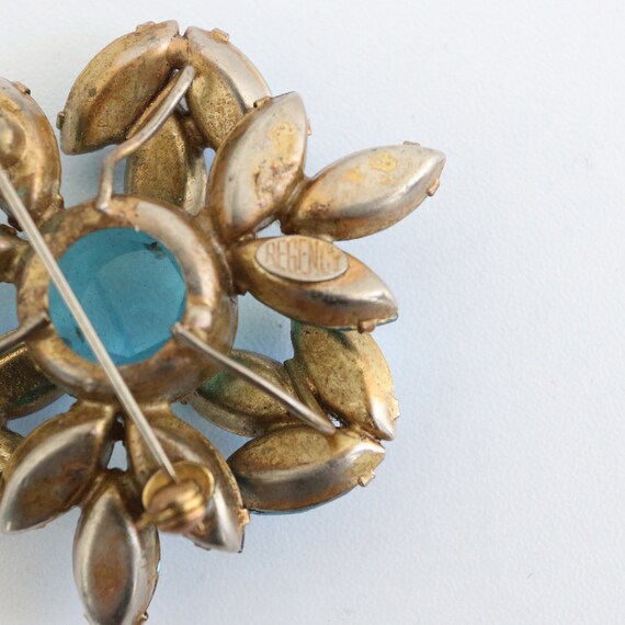 Vintage 1950's brooch vintage 1950's turquoise bl… - image 4