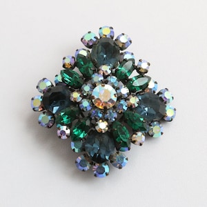 Vintage 1950&#39;s Austrian rhinestone brooch vintage brooch 1950s fashion fifties brooch vintage brooch