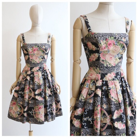 Vintage 1950's dress vintage 1950's floral dress o